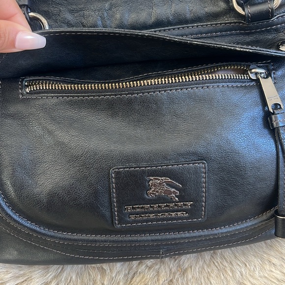 Authentic Burberry Blue Label black shoulder tote bag all leather - Picture 7 of 17